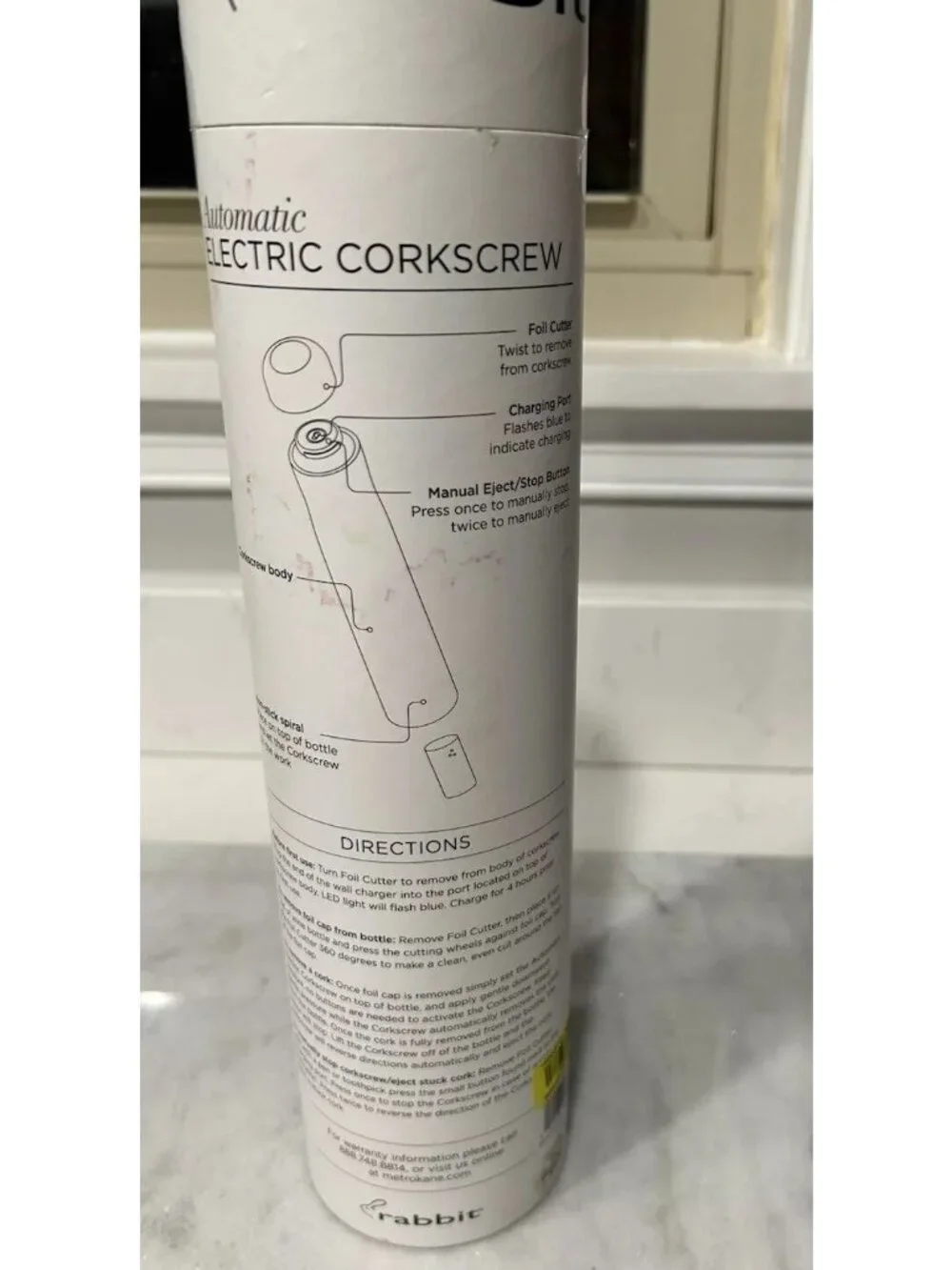 Rabbit Wine Rechargable  Electric automatic Corkscrew Foil Cutter .
